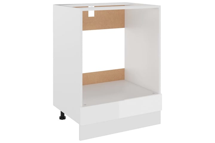 Uunikaappi korkeakiilto valkoinen 60x46x81,5 cm lastulevy - Valkoinen - Keittiökaappi - Säilytyskaappi