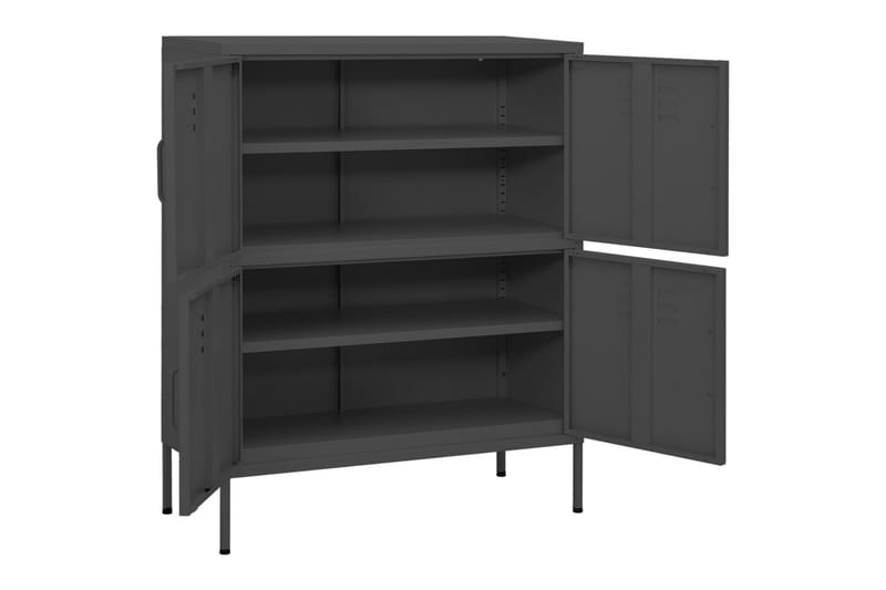 Varastokaappi antrasiitti 80x35x101,5 cm teräs - Säilytys - Kaappi - Säilytyskaappi