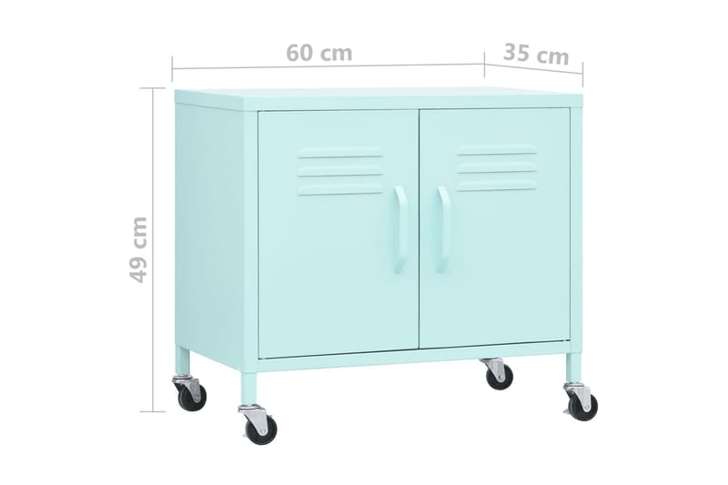 Varastokaappi minttu 60x35x49 cm teräs - Sininen - Säilytys - Kaappi - Säilytyskaappi