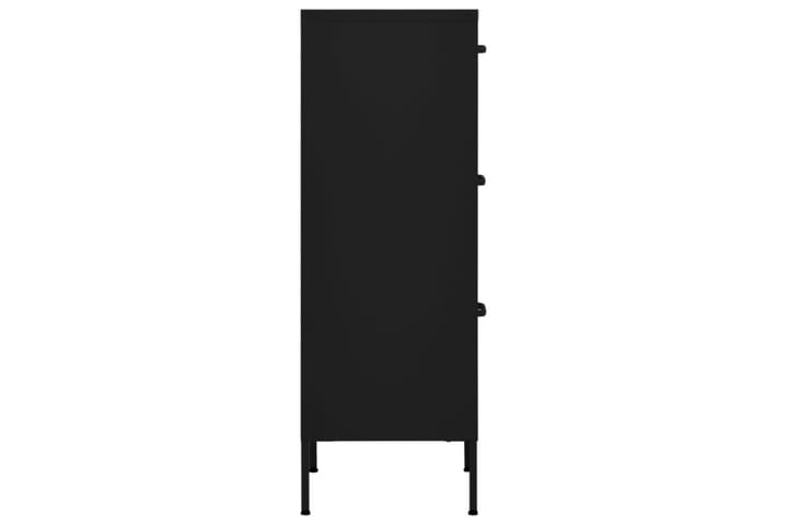 Varastokaappi musta 42,5x35x101,5 cm teräs - Säilytyskaappi - Pukukaappi