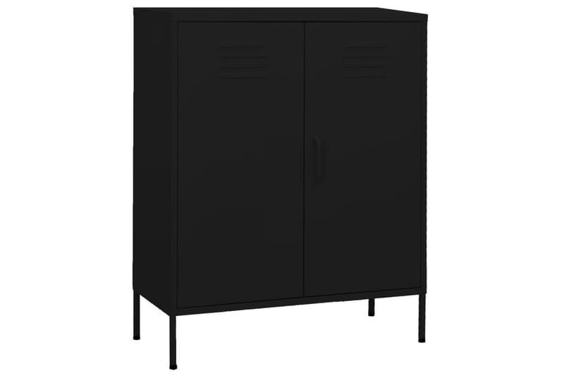 Varastokaappi musta 80x35x101,5 cm teräs - Säilytys - Kaappi - Säilytyskaappi
