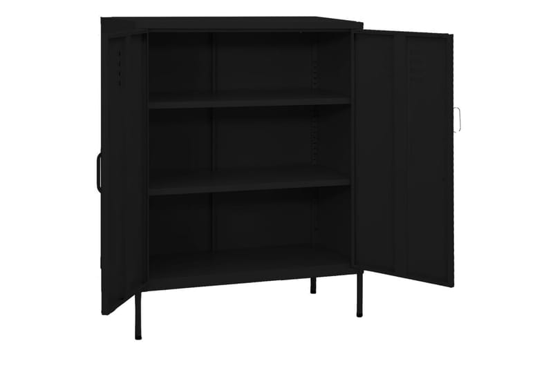 Varastokaappi musta 80x35x101,5 cm teräs - Säilytys - Kaappi - Säilytyskaappi