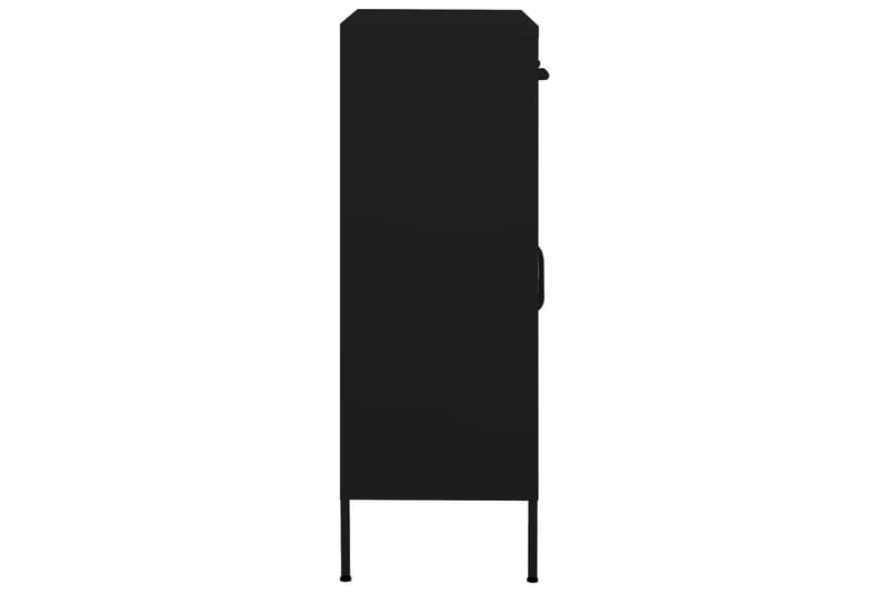 Varastokaappi musta 80x35x101,5 cm teräs - Säilytys - Kaappi - Säilytyskaappi