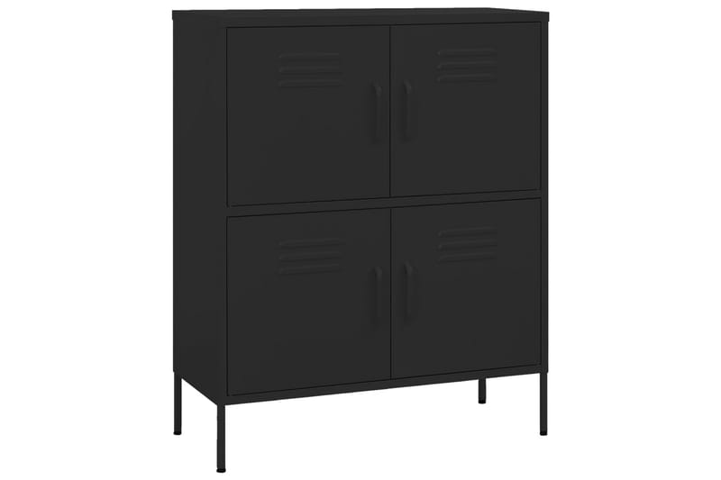 Varastokaappi musta 80x35x101,5 cm teräs - Säilytys - Kaappi - Säilytyskaappi