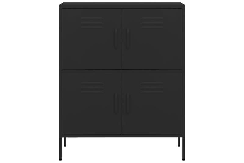 Varastokaappi musta 80x35x101,5 cm teräs - Säilytys - Kaappi - Säilytyskaappi