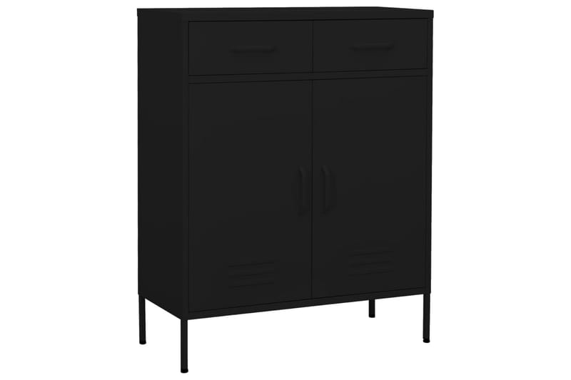 Varastokaappi musta 80x35x101,5 cm teräs - Säilytys - Kaappi - Säilytyskaappi