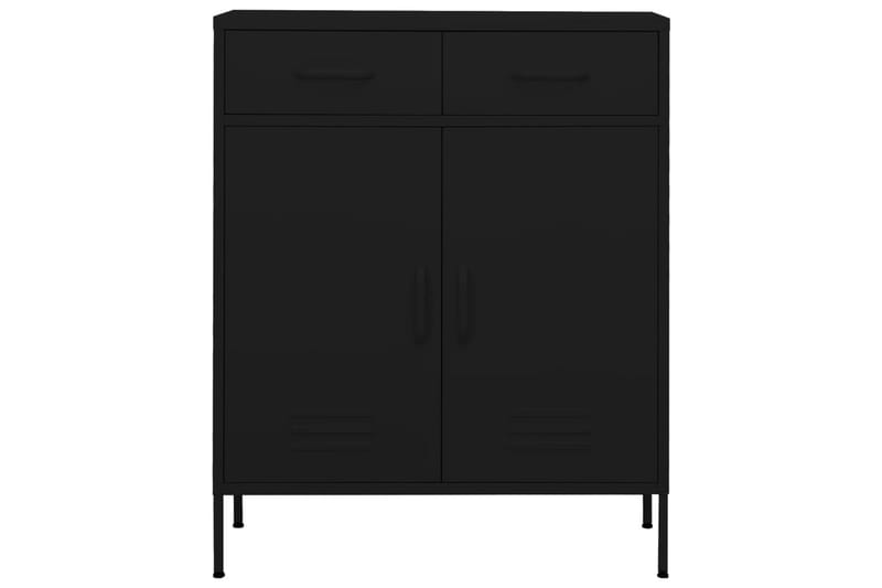Varastokaappi musta 80x35x101,5 cm teräs - Säilytys - Kaappi - Säilytyskaappi