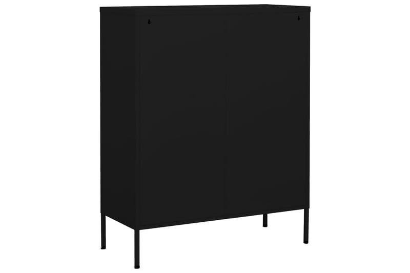 Varastokaappi musta 80x35x101,5 cm teräs - Säilytys - Kaappi - Säilytyskaappi