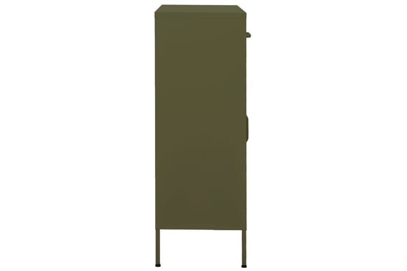 Varastokaappi oliivinvihreä 80x35x101,5 cm teräs - Säilytys - Kaappi - Säilytyskaappi