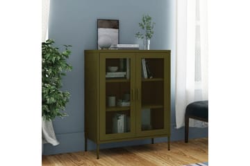 Varastokaappi oliivinvihreä 80x35x101,5 cm teräs - Säilytys - Kaappi - Säilytyskaappi