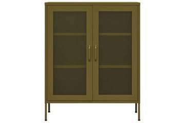 Varastokaappi oliivinvihreä 80x35x101,5 cm teräs - Säilytys - Kaappi - Säilytyskaappi