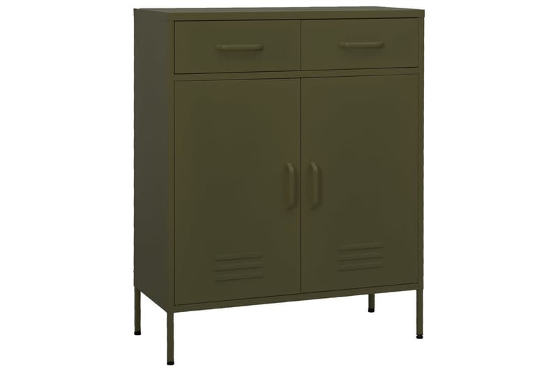 Varastokaappi oliivinvihreä 80x35x101,5 cm teräs - Säilytys - Kaappi - Säilytyskaappi