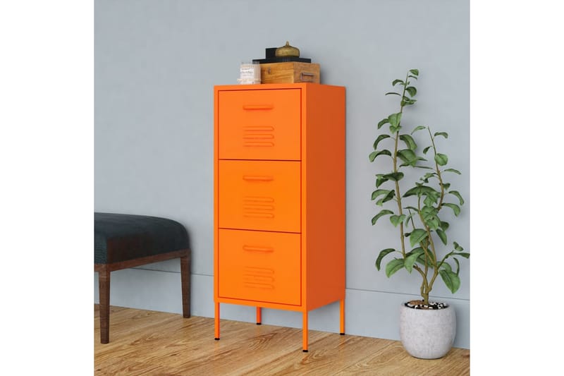 Varastokaappi oranssi 42,5x35x101,5 cm teräs - Säilytys - Kaappi - Säilytyskaappi