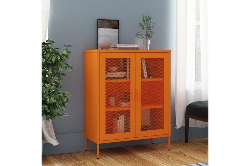 Varastokaappi oranssi 80x35x101,5 cm teräs - Säilytys - Kaappi - Säilytyskaappi