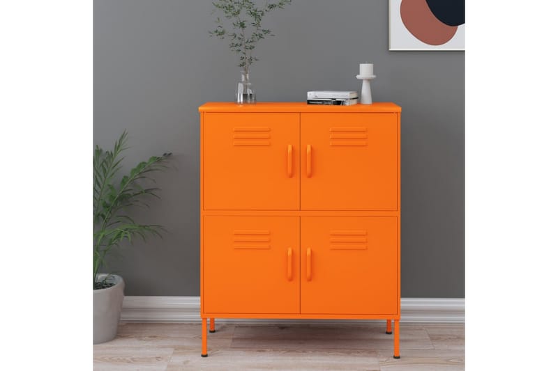 Varastokaappi oranssi 80x35x101,5 cm teräs - Säilytys - Kaappi - Säilytyskaappi