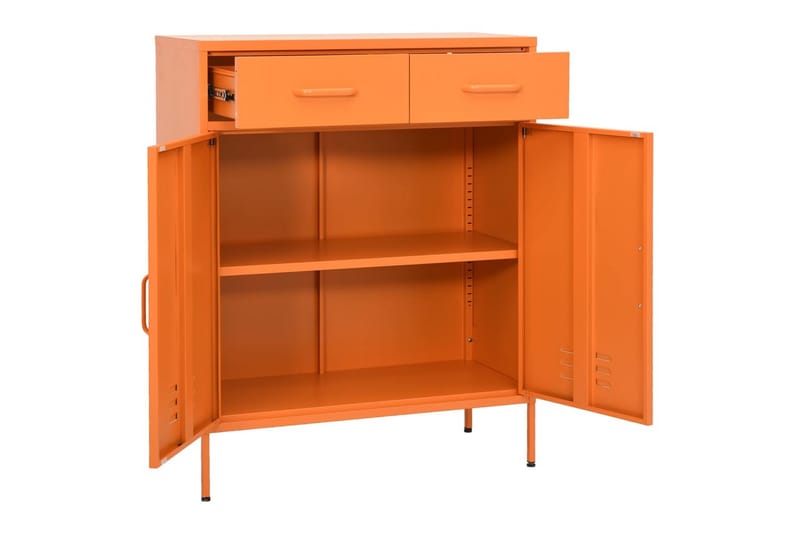 Varastokaappi oranssi 80x35x101,5 cm teräs - Säilytys - Kaappi - Säilytyskaappi