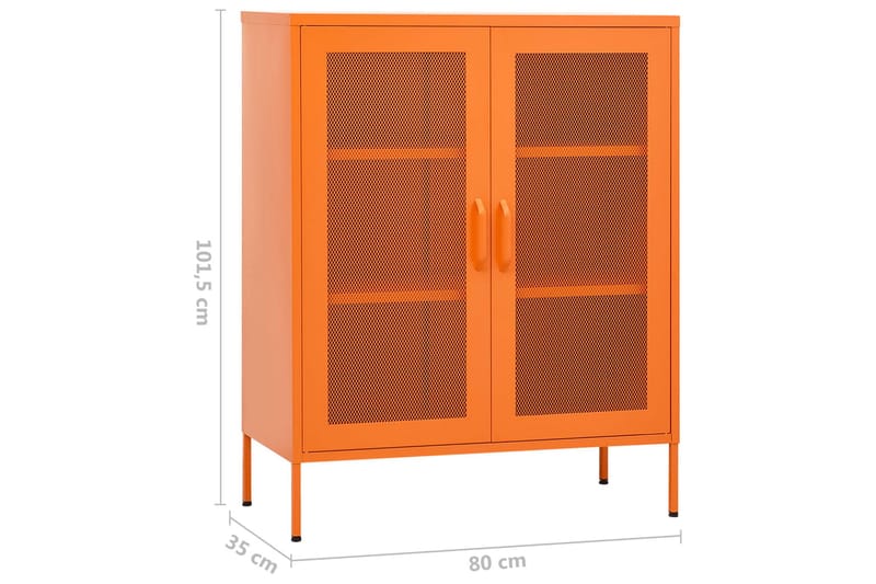 Varastokaappi oranssi 80x35x101,5 cm teräs - Säilytys - Kaappi - Säilytyskaappi