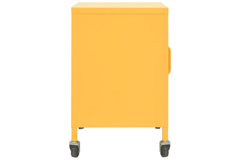 Varastokaappi sinapinkeltainen 60x35x49 cm teräs - Keltainen - Säilytys - Kaappi - Säilytyskaappi