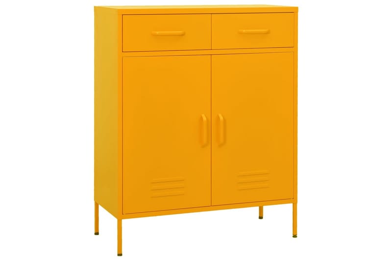 Varastokaappi sinapinkeltainen 80x35x101,5 cm teräs - Säilytys - Kaappi - Säilytyskaappi