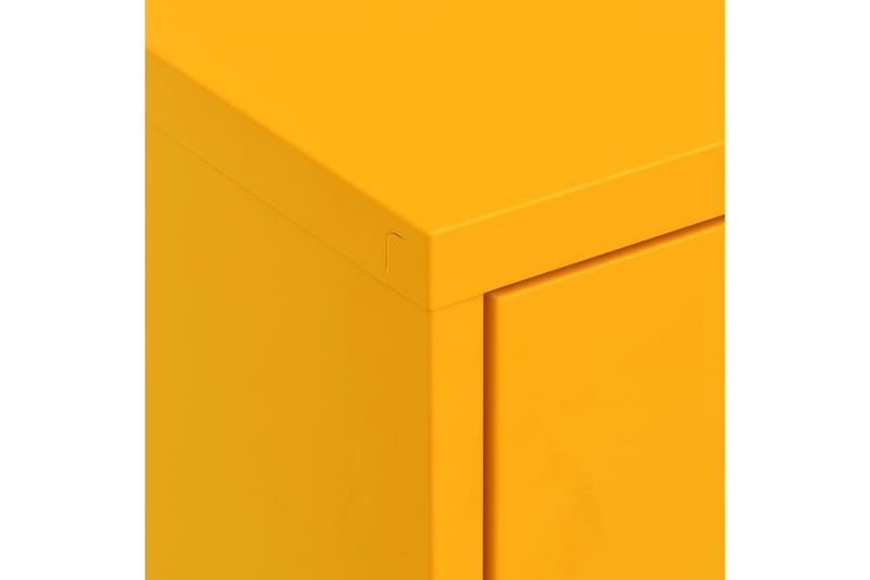 Varastokaappi sinapinkeltainen 80x35x101,5 cm teräs - Säilytys - Kaappi - Säilytyskaappi