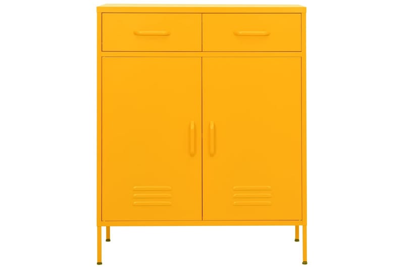 Varastokaappi sinapinkeltainen 80x35x101,5 cm teräs - Säilytys - Kaappi - Säilytyskaappi