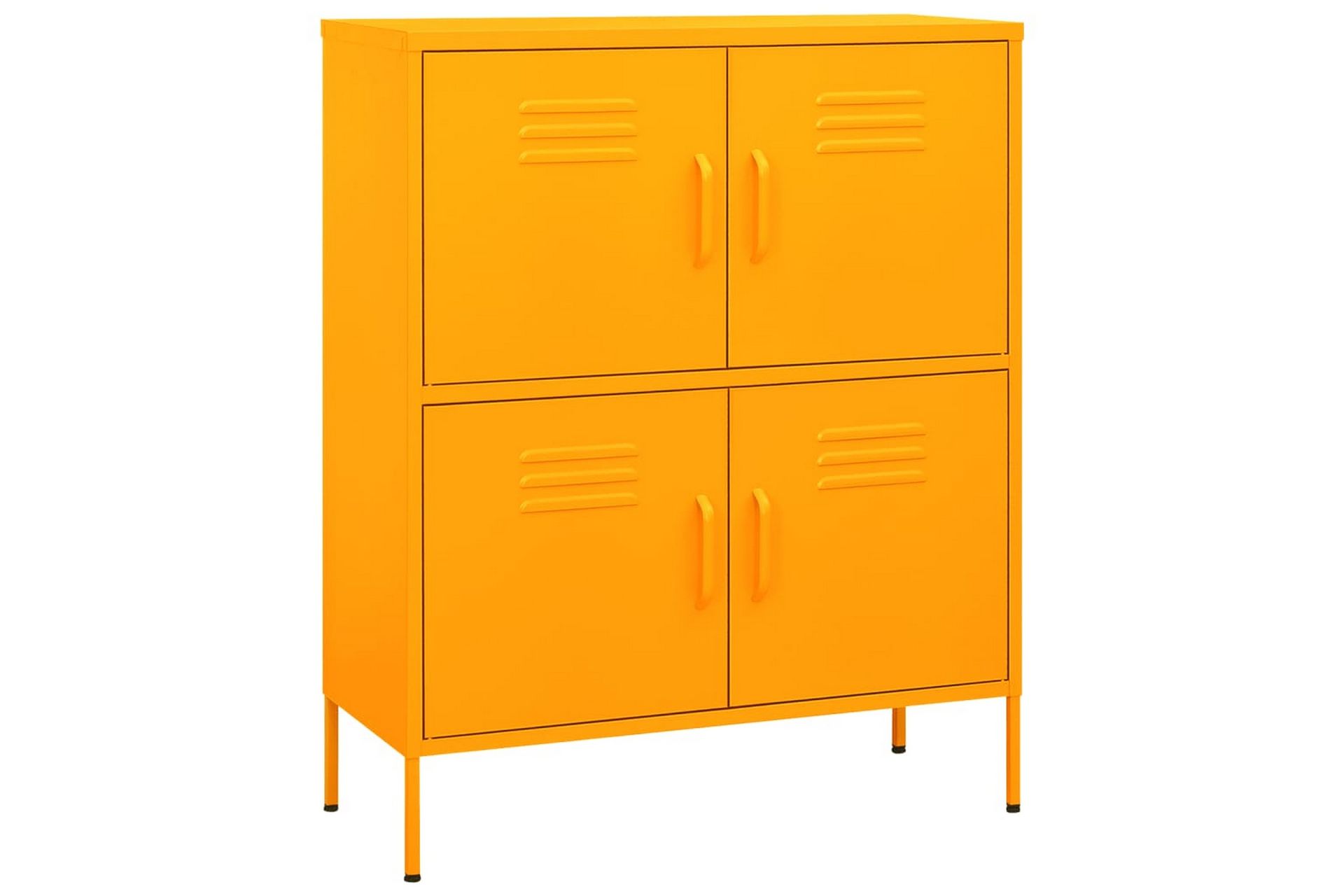 Varastokaappi sinapinkeltainen 80x35x101,5 cm teräs - Säilytys - Kaappi - Säilytyskaappi