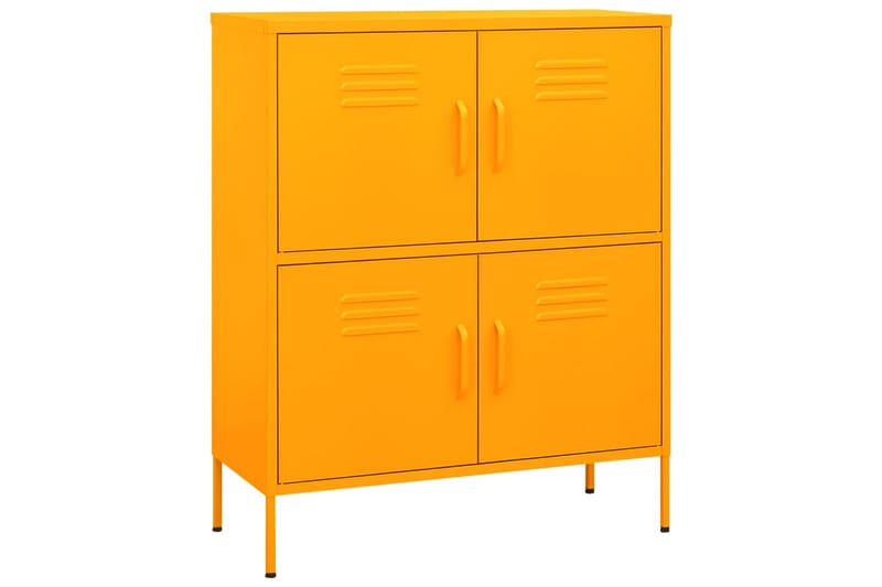Varastokaappi sinapinkeltainen 80x35x101,5 cm teräs - Säilytys - Kaappi - Säilytyskaappi