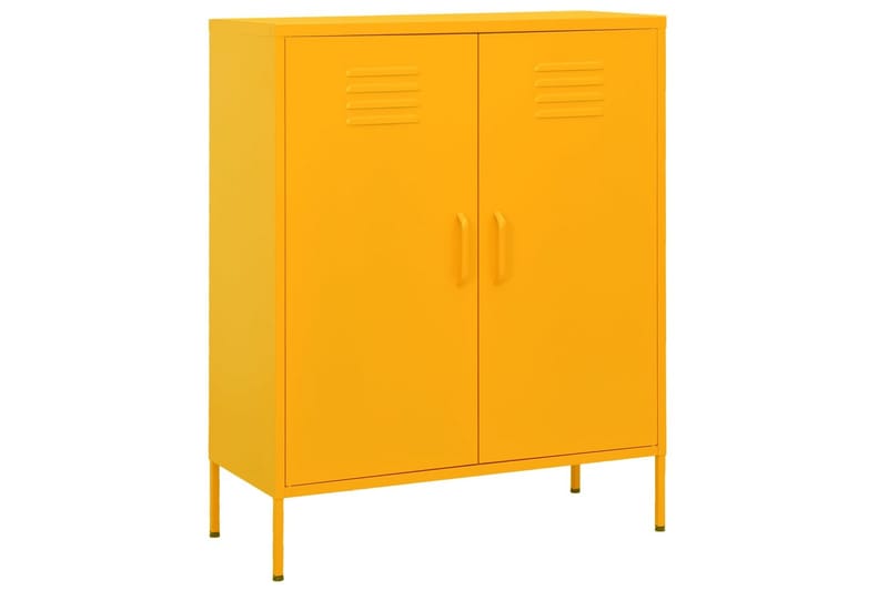 Varastokaappi sinapinkeltainen 80x35x101,5 cm teräs - Säilytys - Kaappi - Säilytyskaappi