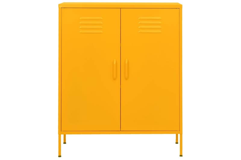 Varastokaappi sinapinkeltainen 80x35x101,5 cm teräs - Säilytys - Kaappi - Säilytyskaappi