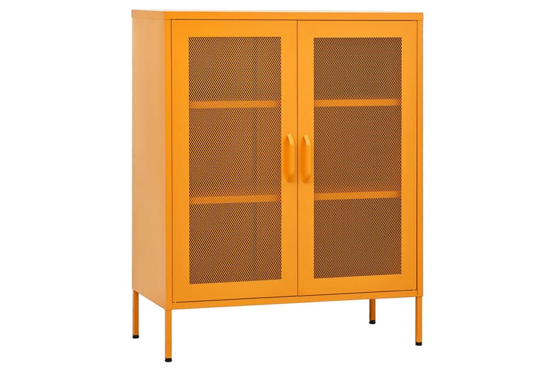 Varastokaappi sinapinkeltainen 80x35x101,5 cm teräs - Säilytys - Kaappi - Säilytyskaappi