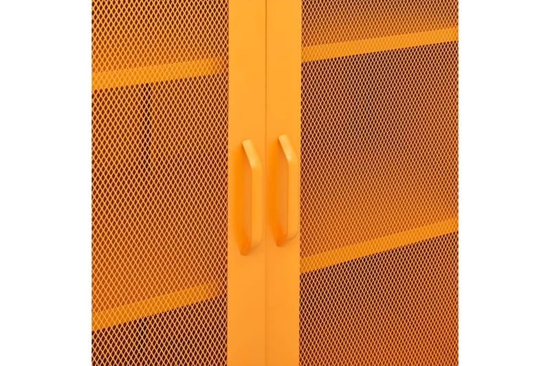 Varastokaappi sinapinkeltainen 80x35x101,5 cm teräs - Säilytys - Kaappi - Säilytyskaappi