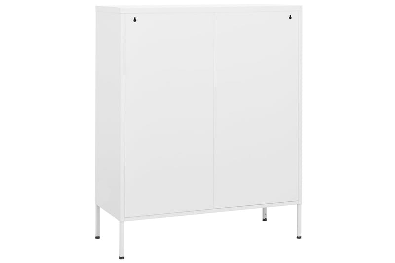 Varastokaappi valkoinen 80x35x101,5 cm teräs - Säilytys - Kaappi - Säilytyskaappi