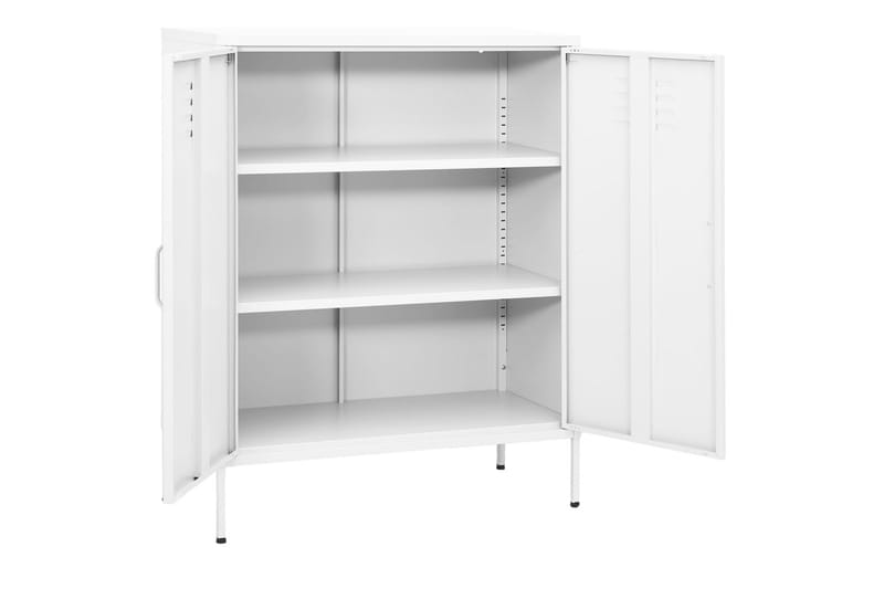 Varastokaappi valkoinen 80x35x101,5 cm teräs - Säilytys - Kaappi - Säilytyskaappi