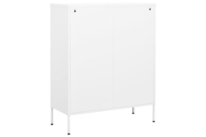 Varastokaappi valkoinen 80x35x101,5 cm teräs - Säilytys - Kaappi - Säilytyskaappi
