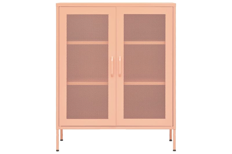 Varastokaappi pinkki 80x35x101,5 cm teräs - Säilytys - Kaappi - Säilytyskaappi