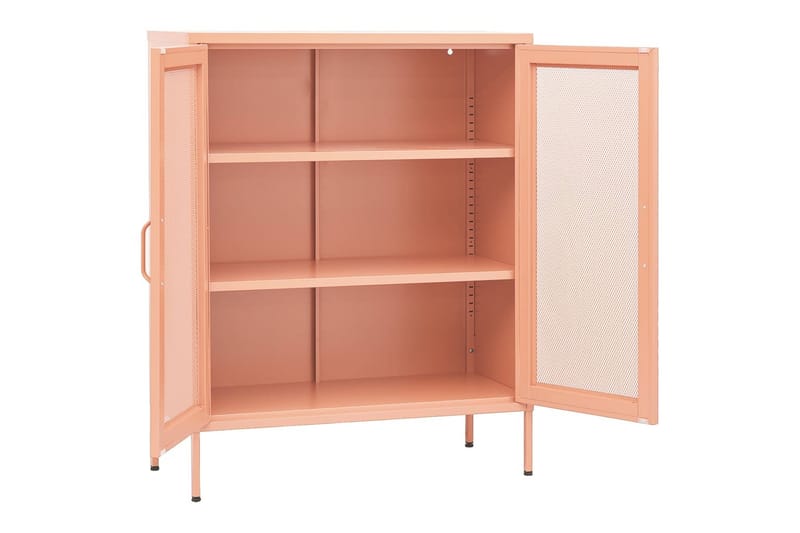 Varastokaappi pinkki 80x35x101,5 cm teräs - Säilytys - Kaappi - Säilytyskaappi