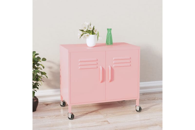 Varastokaappi pinkki 60x35x49 cm teräs - Pinkki - Säilytys - Kaappi - Säilytyskaappi