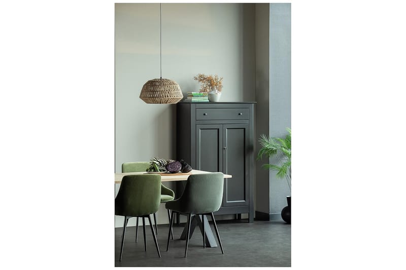 Vitriinikaappi Avilius 93x40 cm - Mänty/Musta - Säilytys - Kaappi - Säilytyskaappi