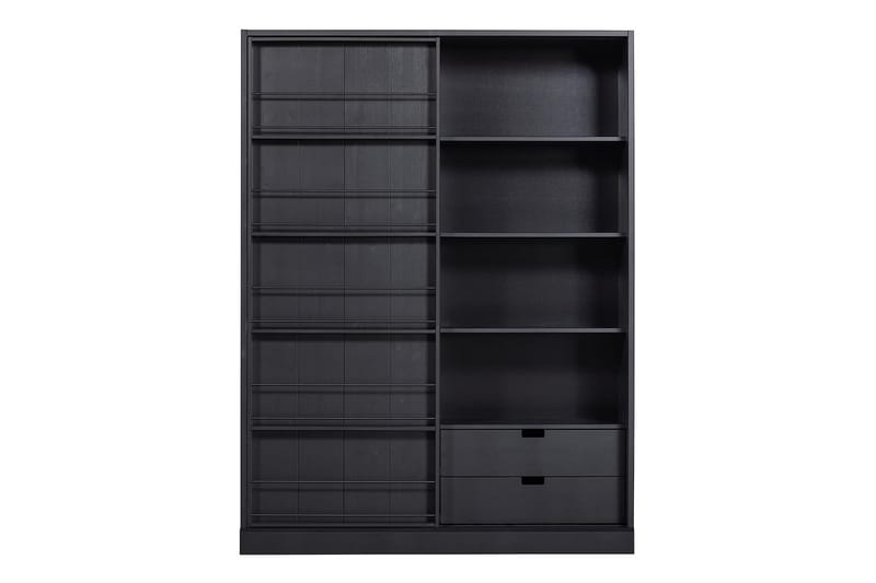 Vitriinikaappi Vendelin 150x47 cm - Mänty/Mattamusta - Säilytys - Kaappi - Säilytyskaappi