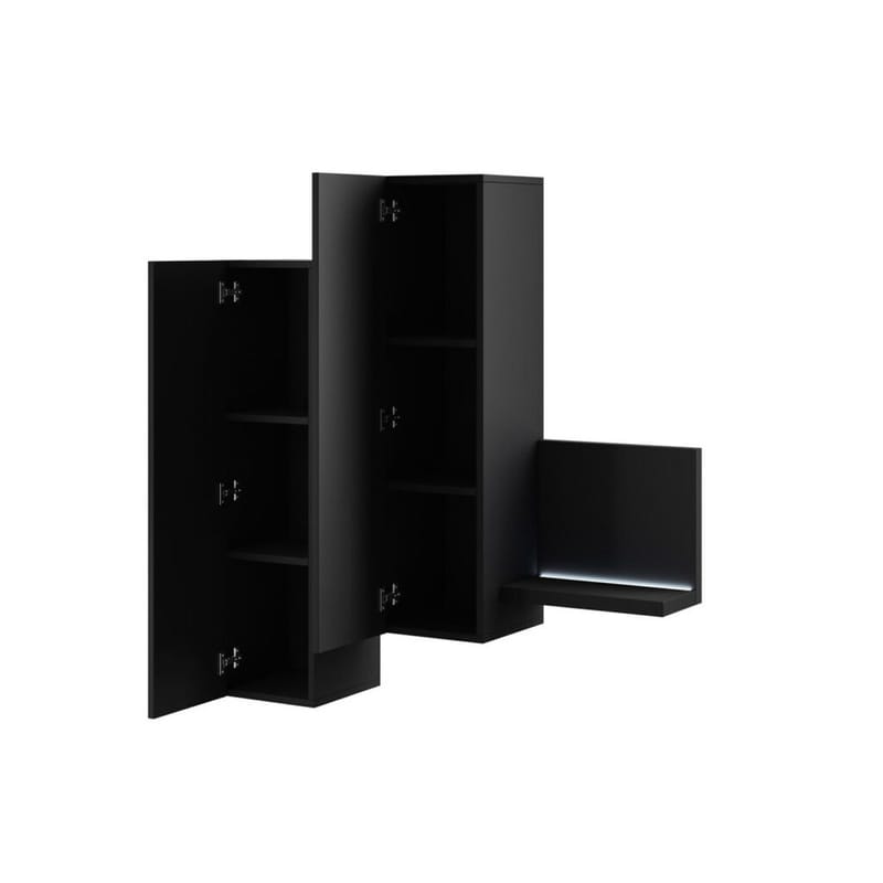 Seinään kiinnitettävä kaappi Bota - Musta supermatta - Säilytys - Kaappi - Säilytyskaappi