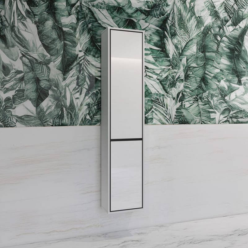Seinäkaappi Irvine 2 ovea - Valkoinen kiiltävä - Säilytys - Kaappi - Säilytyskaappi