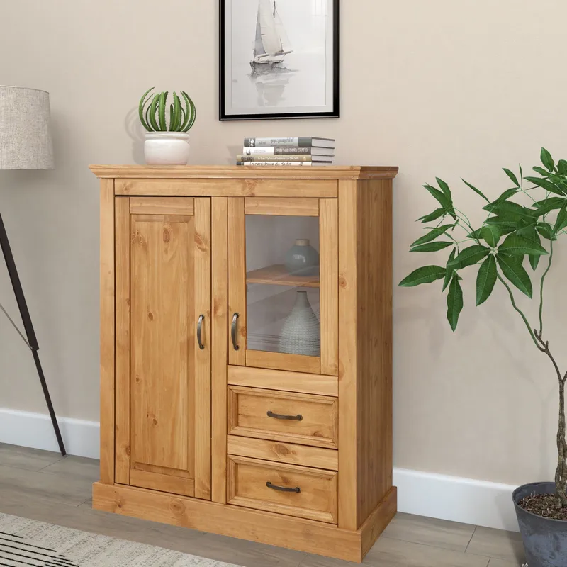 Selma korkea kaappi 100x120 cm, Petsattu/vahattu