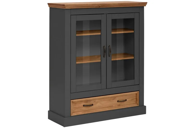 Selma Vitriinikaappi 100x120 cm, Harmaa