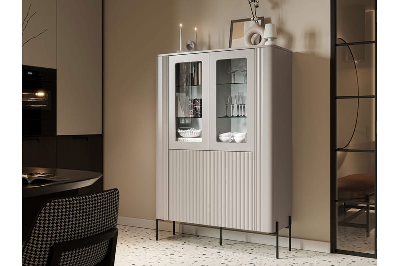 Sherie Vitriinikaappi 110x160 cm, Musta