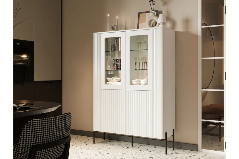 Sherie Vitriinikaappi 110x160 cm - Ruskea - Säilytys - Kaappi - Vitriini