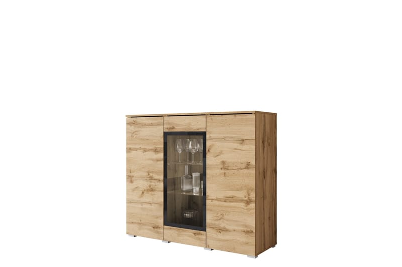 Sherie Vitriinikaappi 120x104 cm - Ruskea - Säilytys - Kaappi - Vitriini