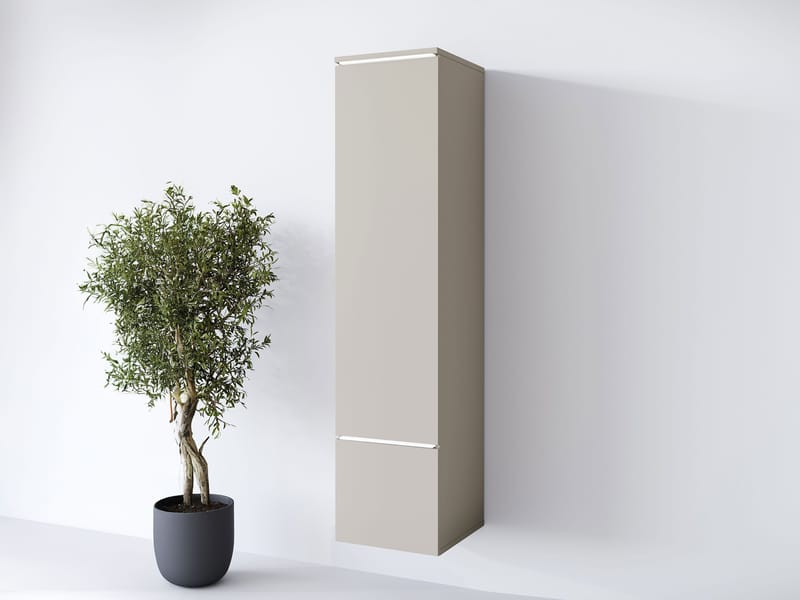 Sherie vitriinikaappi 30 cm puuta - Beige - Säilytys - Kaappi - Vitriini