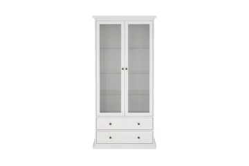 Shoiba Vitriinikaappi 96x201 cm - Valkoinen - Säilytys - Kaappi - Vitriini