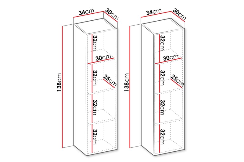 Sigma Highboard - Beige - Säilytys - Kaappi - Säilytyskaappi