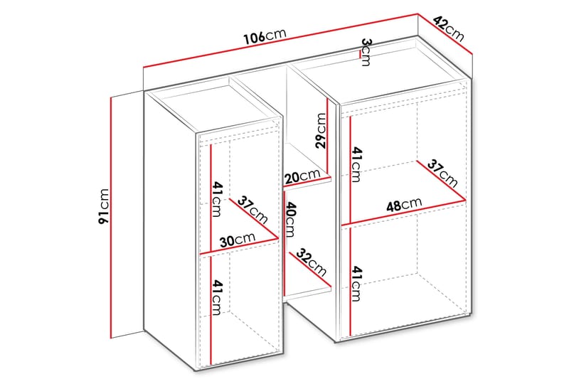 Sigma Highboard - Musta - Säilytys - Kaappi - Säilytyskaappi